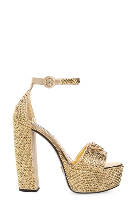 prada ankle strap sandal gold|sandal prada original.